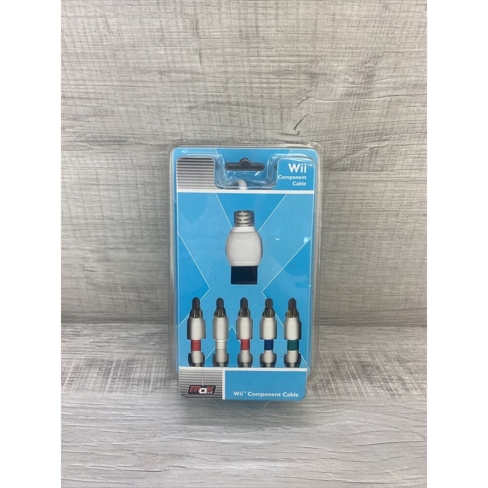 MaxAccs White Wired HDTV AV Audio Video Component Cable for Wii